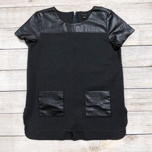 Ann Taylor Leather Charcoal Tunic
